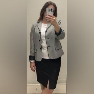 Worthington Women Petite Stretch Lined Jacket Office Casual Suite  Size 14P